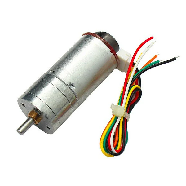25Dx52L 12V Gear Motor with Magnetic Encoder, 188 rpm