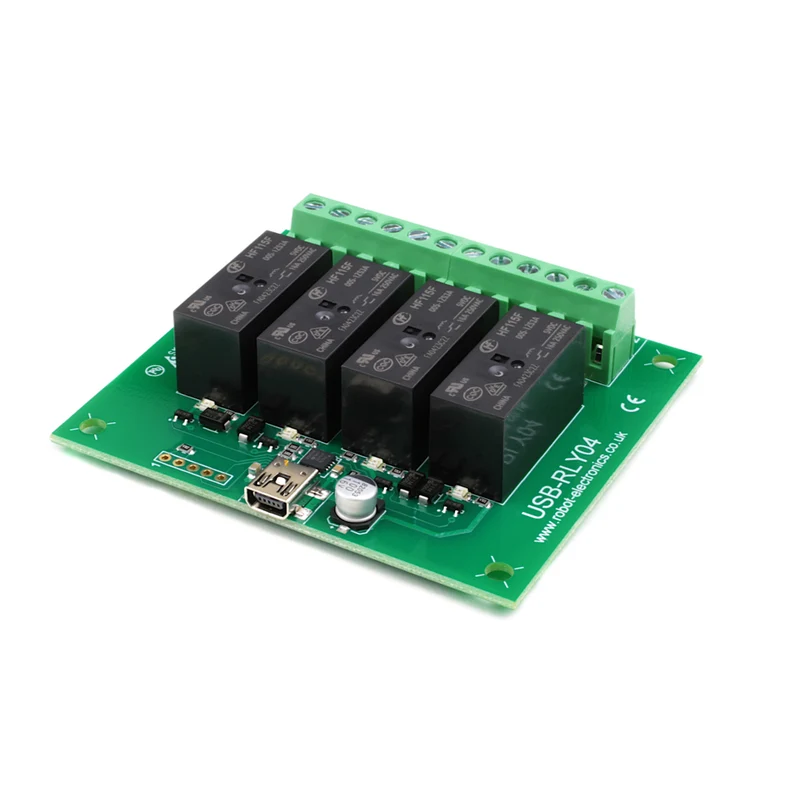 Devantech 4 x 16A USB Relay Board USB-RLY04