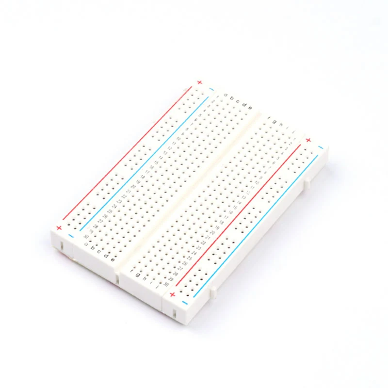 White Solderless Prototype PCB Board Breadboard 400 Tie-points 83x55mm