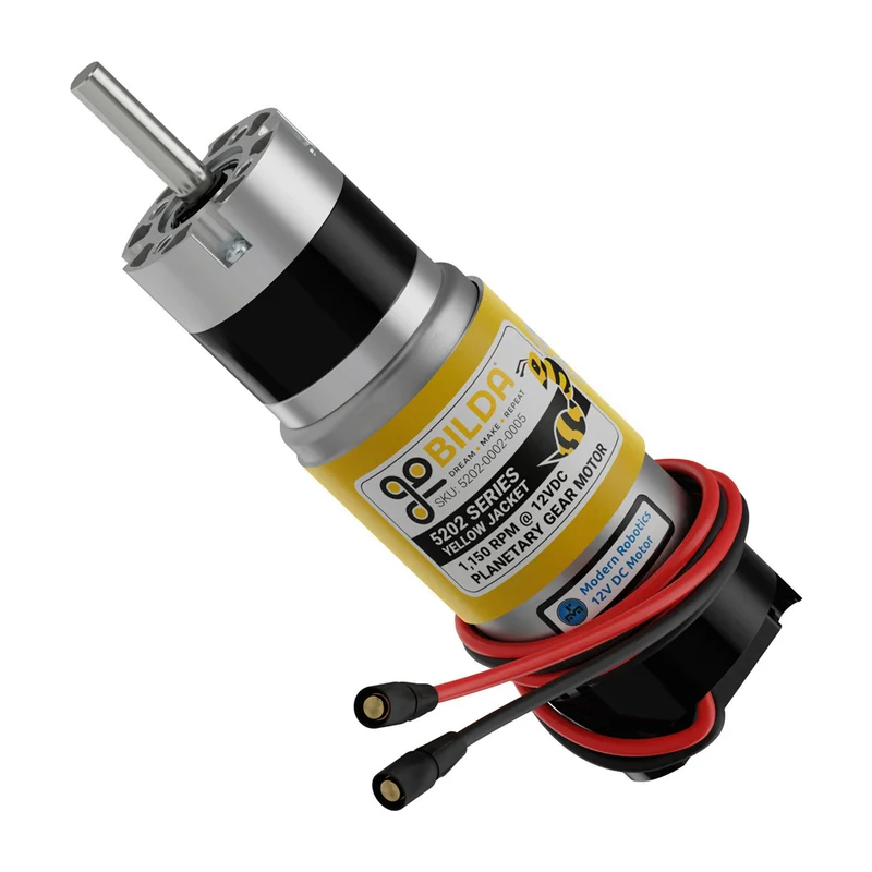 5202 Series Yellow Jacket Planetary Gear Motor (5.2:1, 1150 RPM, 3.3-5V Encoder)