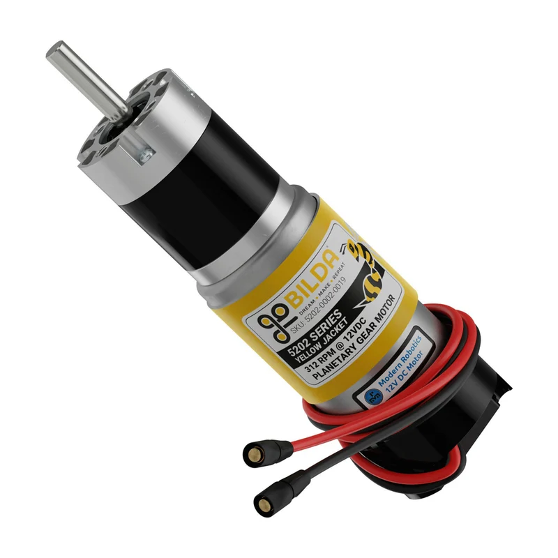 5202 Series Yellow Jacket Planetary Gear Motor (19.2:1, 312 RPM, 3.3-5V Encoder)