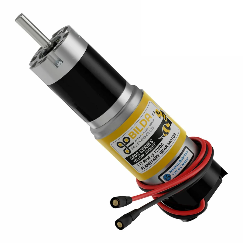 5202 Series Yellow Jacket Planetary Gear Motor (50.9:1, 117 RPM, 3.3-5V Encoder