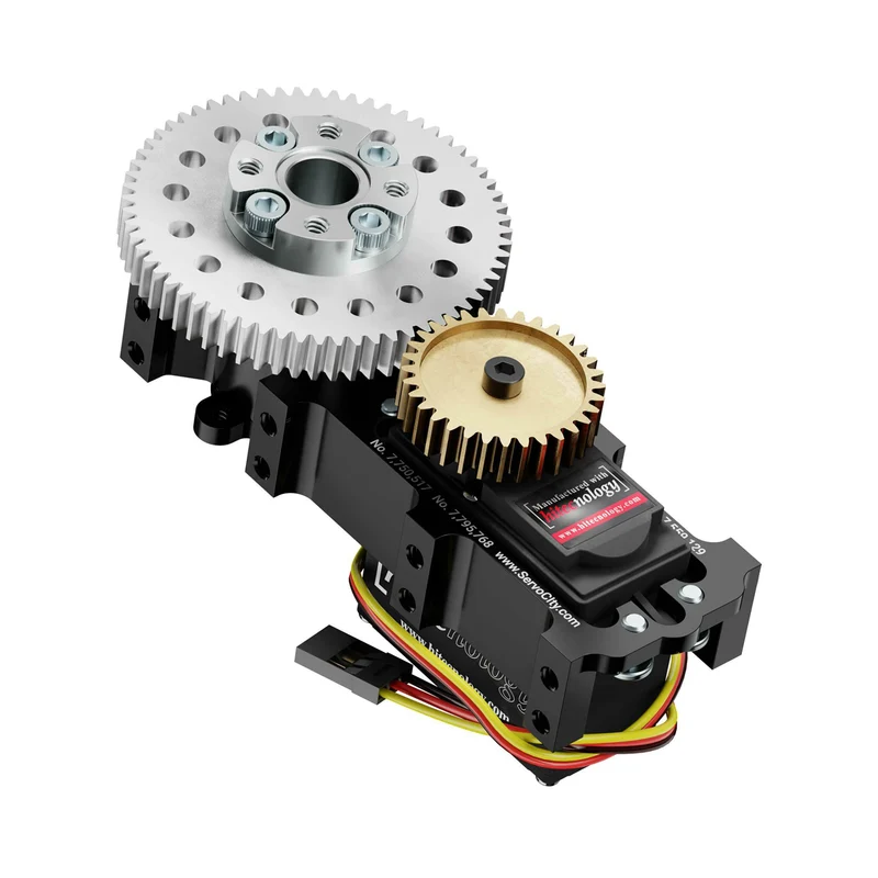 SG20 Series Servo Gearbox (2:1 Ratio, Continuous Rotation, 944 oz-in, 35 RPM)