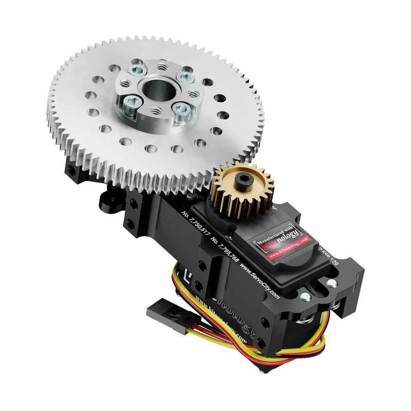 SG20 Series Servo Gearbox (3.8:1 Ratio, 663° Rotation, 1794 oz-in, 0.53 sec/60°)