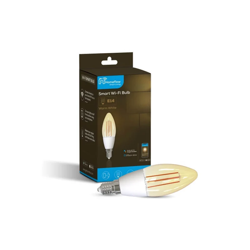 Homeflow WiFi Smart Light Bulb E14 4.5W Warm White