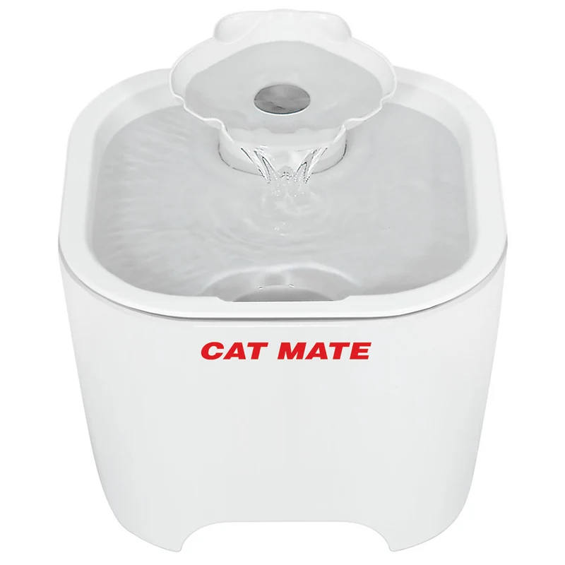Cat Mate Shell Pet Fountain, White (100 fl.oz)
