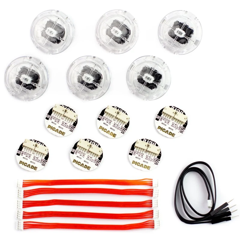Picade Illuminated 6 Arcade Button Kit