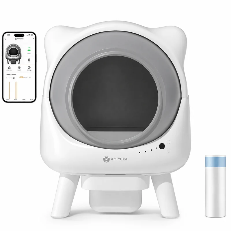Litière Automatique Cura X1 – Nettoyage Intelligent Anti-Odeur avec App