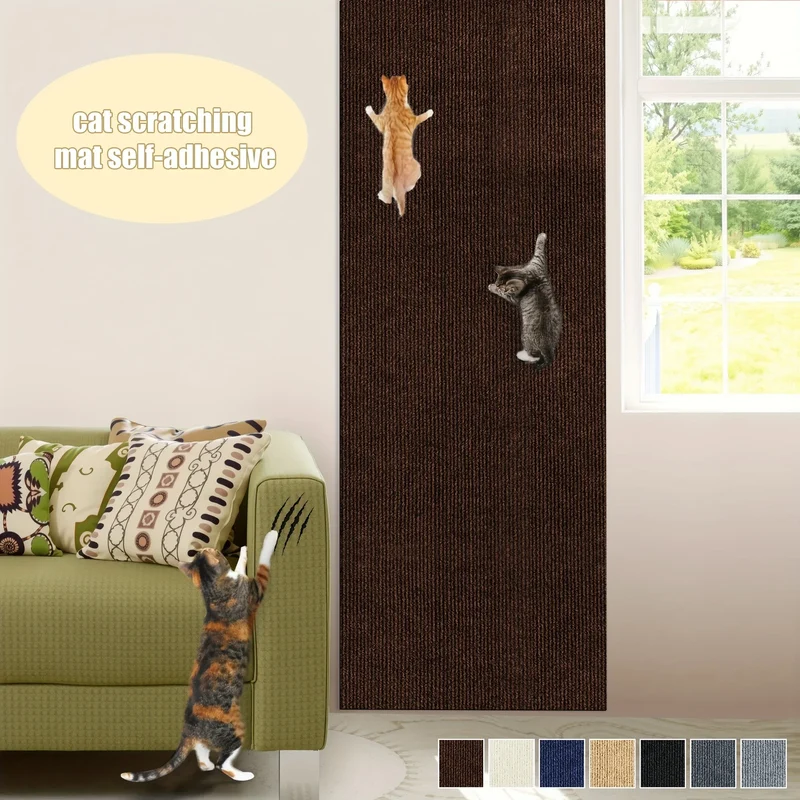 Tapis Anti-Griffes Autocollant pour Chat - Découpable & Durable