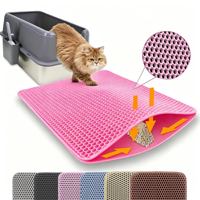 Tapis de litière double couche antidérapant