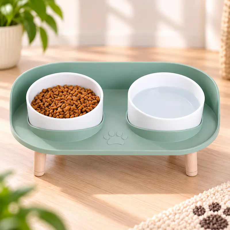 Bol double pour chat - 2-en-1 pratique | DuoBowl