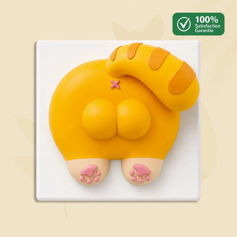 ButtoSwitch - Cache-Interrupteur Chat Décoratif en 3D
