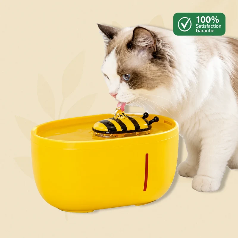 AquaBee - la fontaine eau chat silencieuse au design abeille