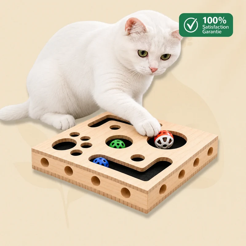 Griff’Puzzle – Griffoir Jouet puzzle interactif pour chat en bois