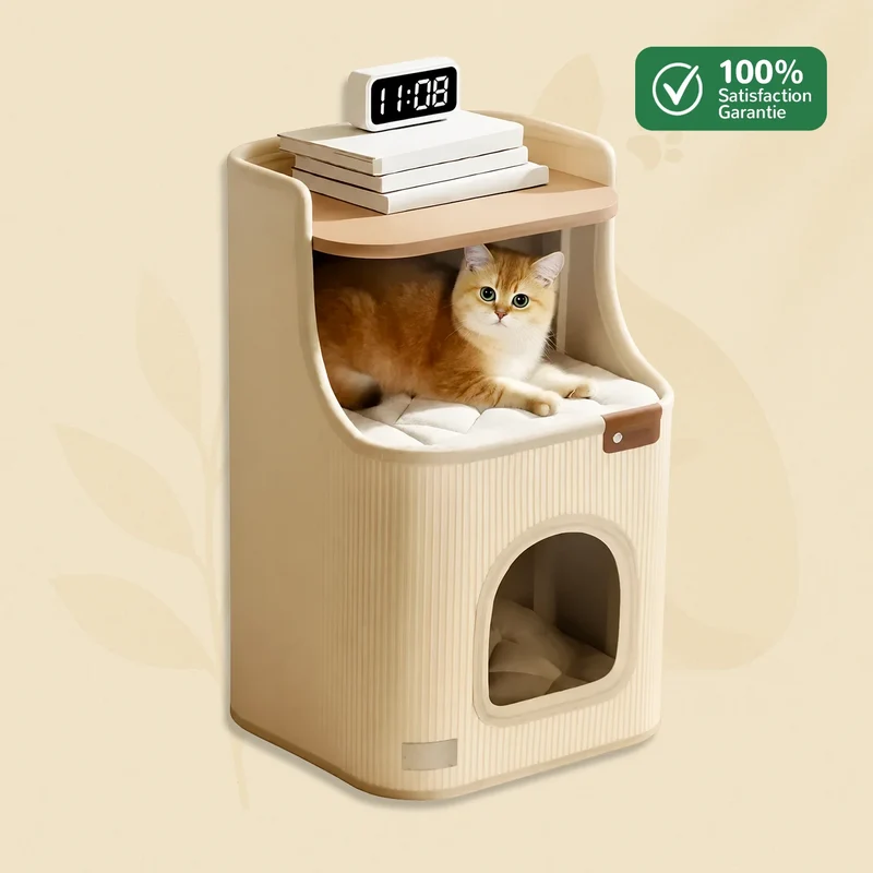HavenCat - Griffoir Design Chat avec Niche et Perchoir 2-en-1
