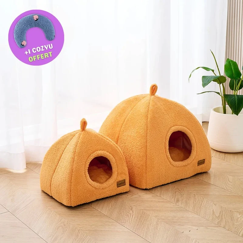 CozyDen - Tente Cocon Douillette pour Chat Anxieux