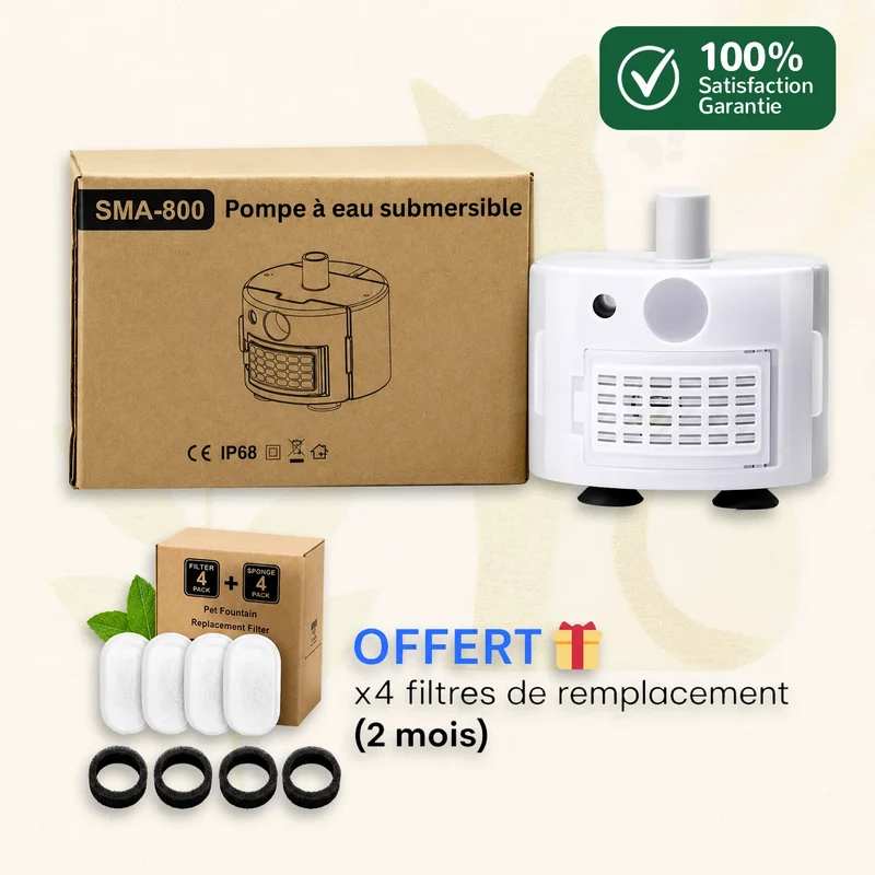 Pompe de remplacement fontaine chat - SMA-800, 160 L/h, ultra-silencieuse