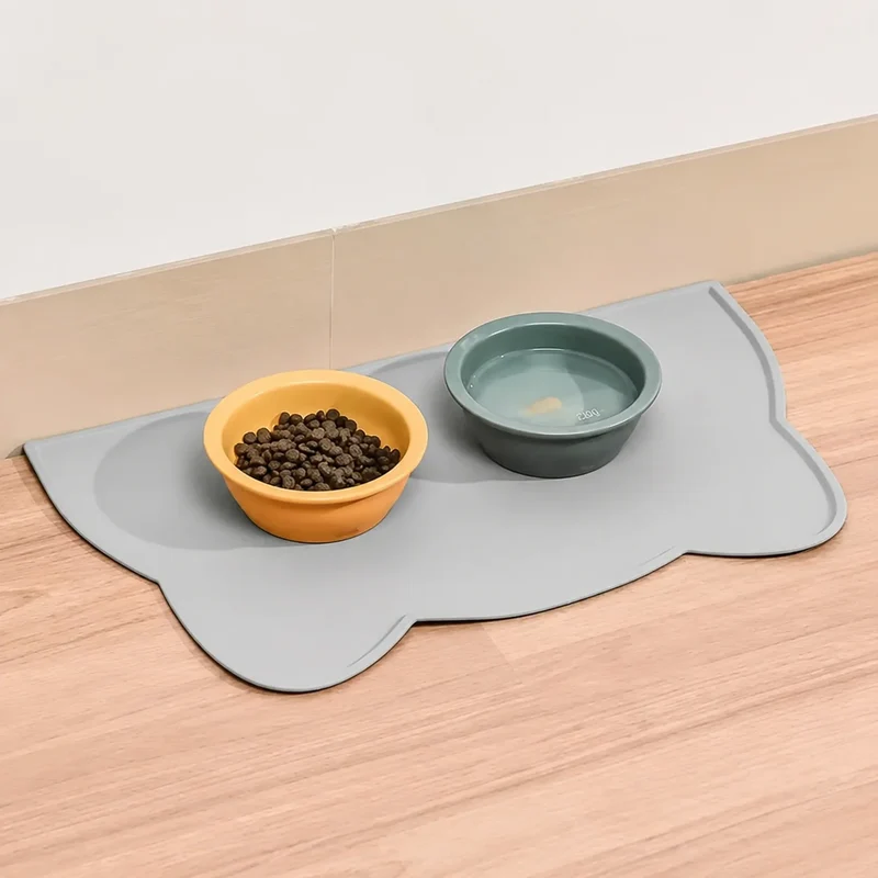 SplashMat - Tapis gamelle chat silicone alimentaire, anti-débordement, antidérapant