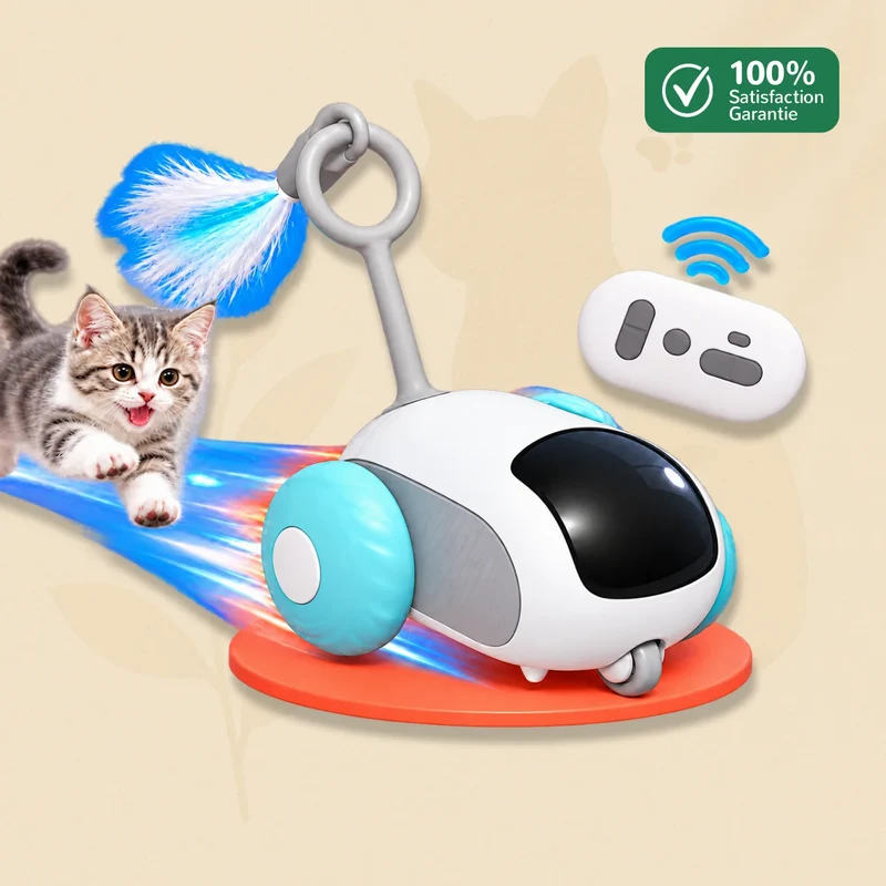 PawsCars - Voiture Télécommandée Interactive pour Chat