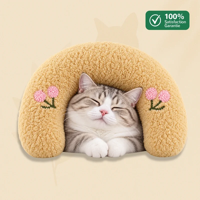 CozyU - Coussin pour chat doux en forme de U