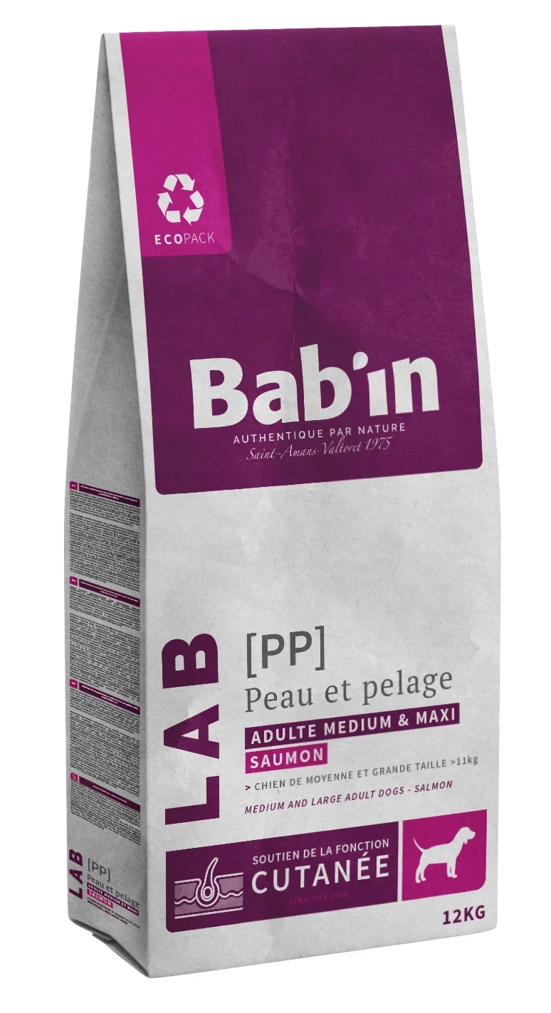 Bab'In Adulte Peau et Pelage 12kg (1 palette - 10 sacs)