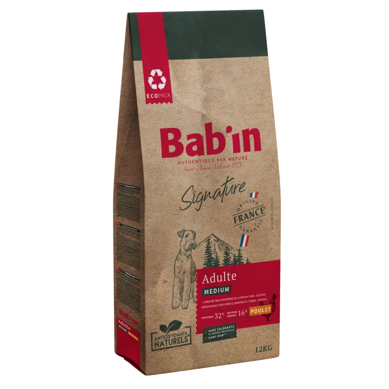 Bab'In Medium Adulte 12kg (1 palette - 10 sacs)