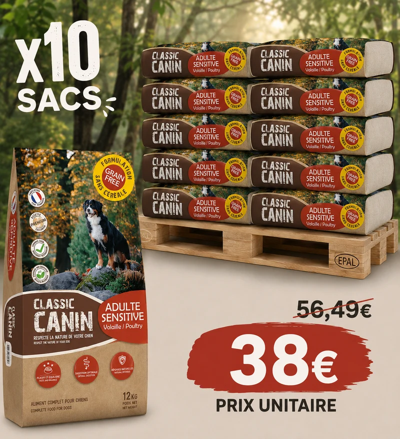 Classic Canin Adulte Sensitive 12kg (1 palette - 10 sacs)