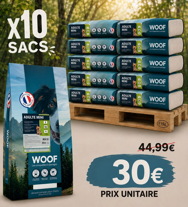 WOOF Adulte Mini 14kg (1 palette - 10 sacs)