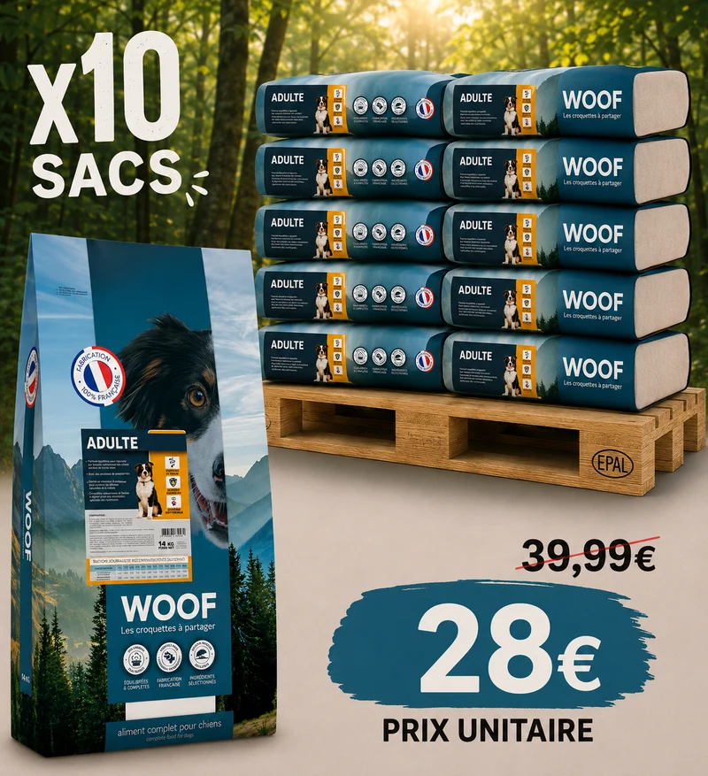 WOOF Adulte 14kg (1 palette - 10 sacs)