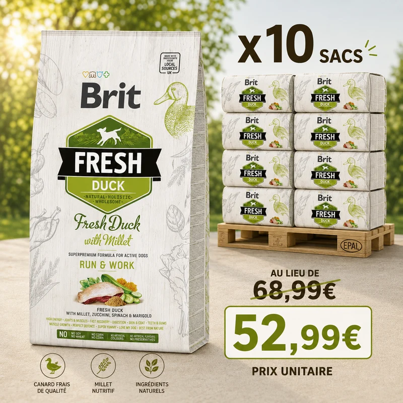 Brit Fresh Duck 12kg (1 palette - 10 sacs)