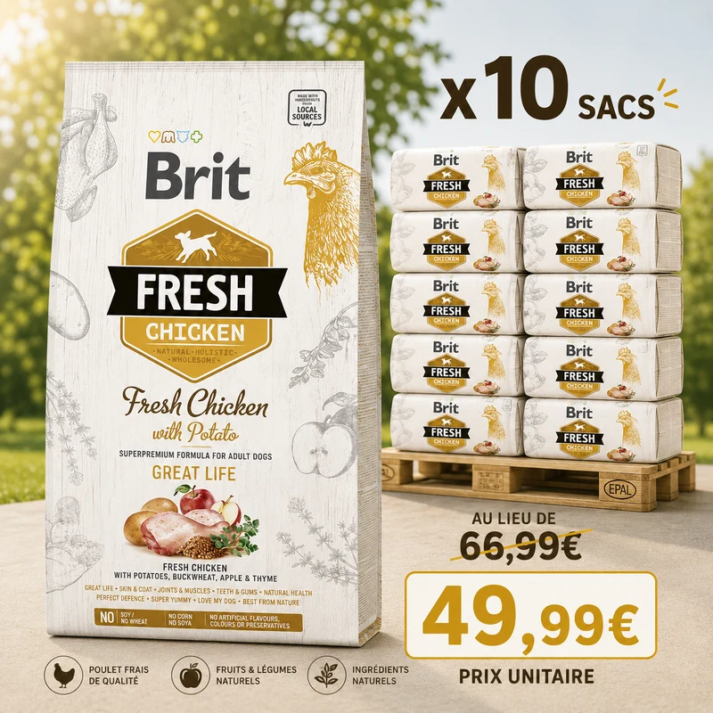 Brit Fresh Chicken 12kg (1 palette - 10 sacs)