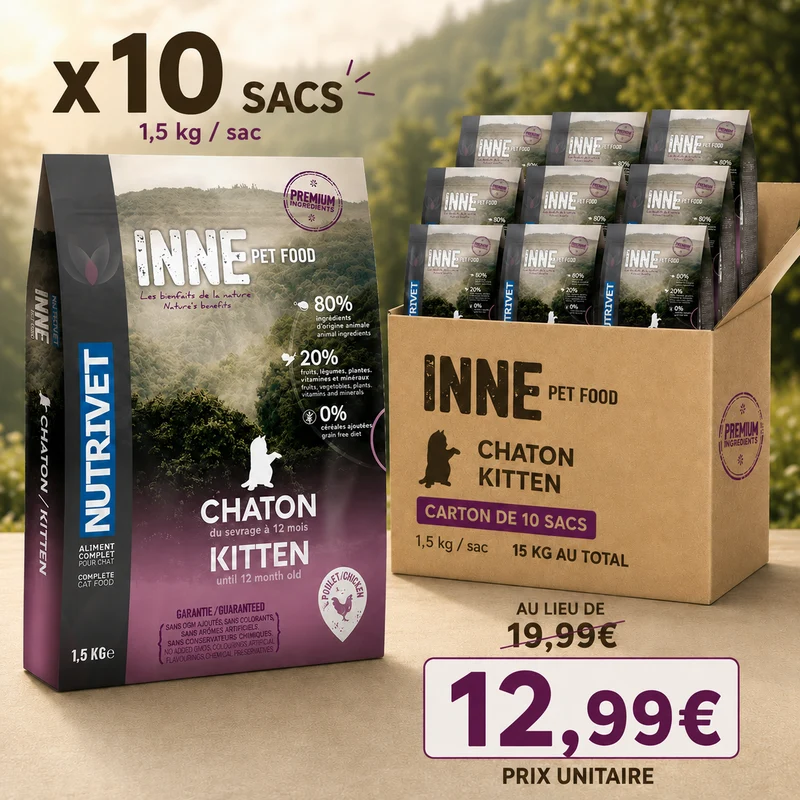 INNE Chaton 1,5kg (1 carton de 10 sacs)