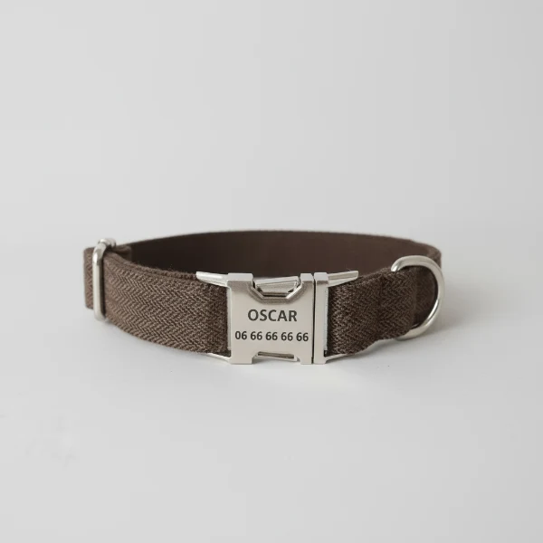 Collier Laisse Chien Personnalisé - Oscar et Plume