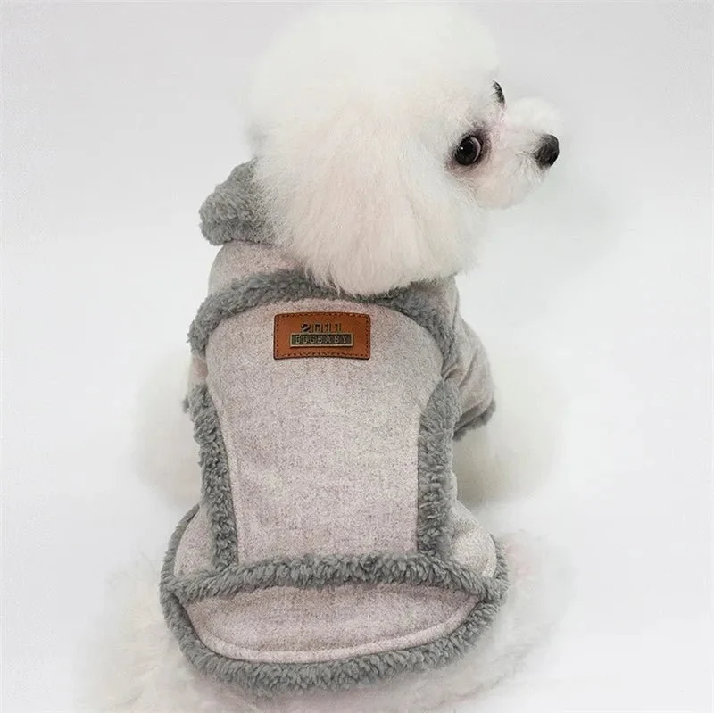Manteau Doublé Fausse Fourrure Pour Petit Chien