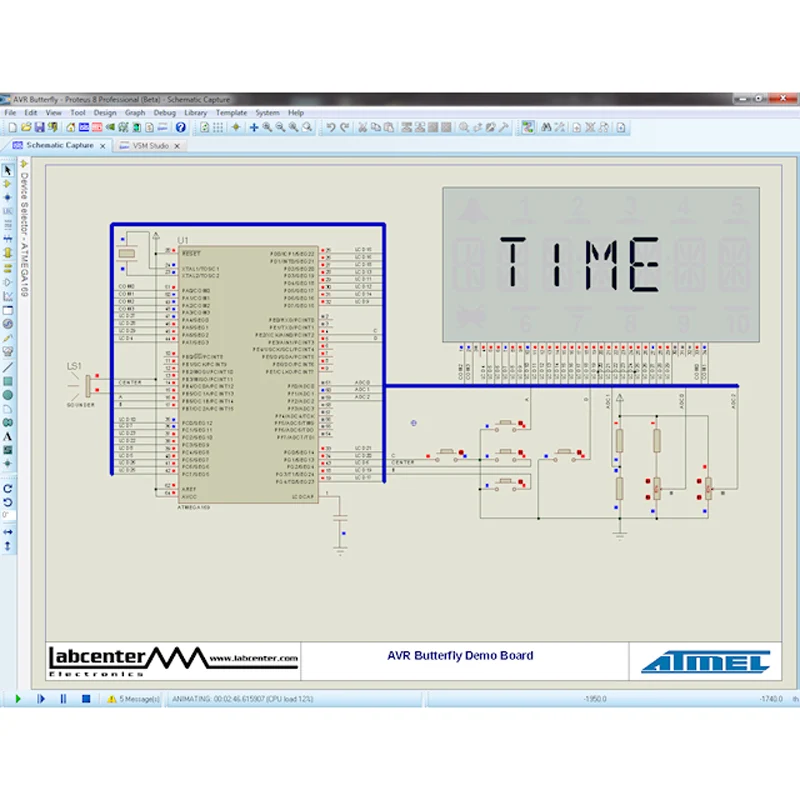 Proteus VSM Software for Atmel AVR Microprocessor
