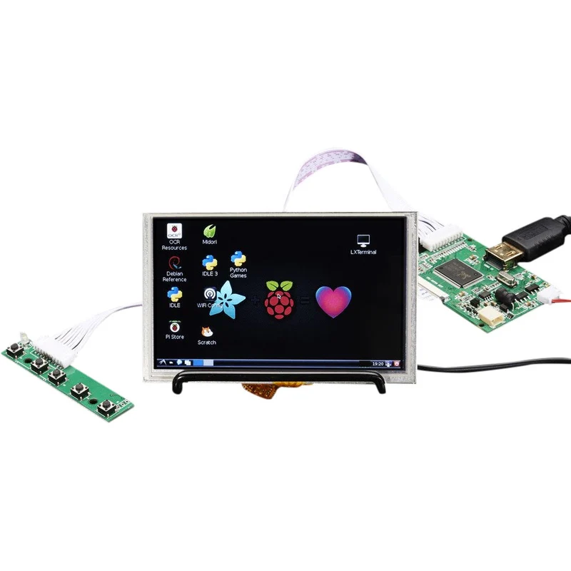 5" Display w/ Resistive Touch and Mini Driver - 800x480 HDMI