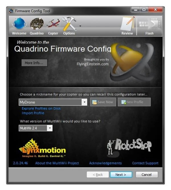 Quadrino FCT (Firmware Configuration Tool)