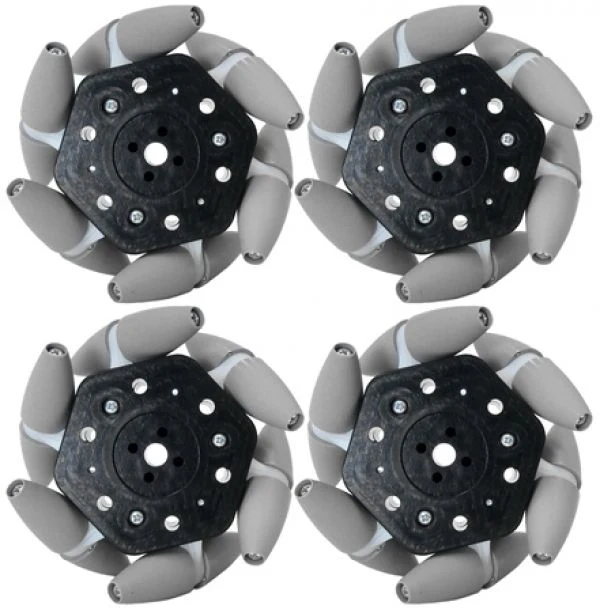 4'' Mecanum Wheel Set (2x Left, 2x Right)