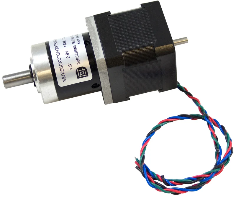 12V, 1.7A, 416 oz-in Geared Bipolar Stepper Motor