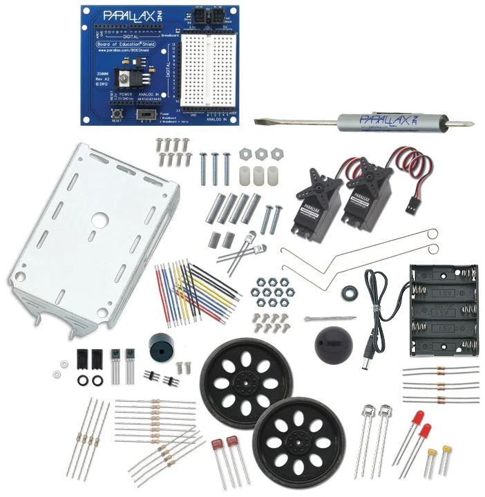 Parallax Boe-Bot Robotics Shield Kit for Arduino (With Arduino)