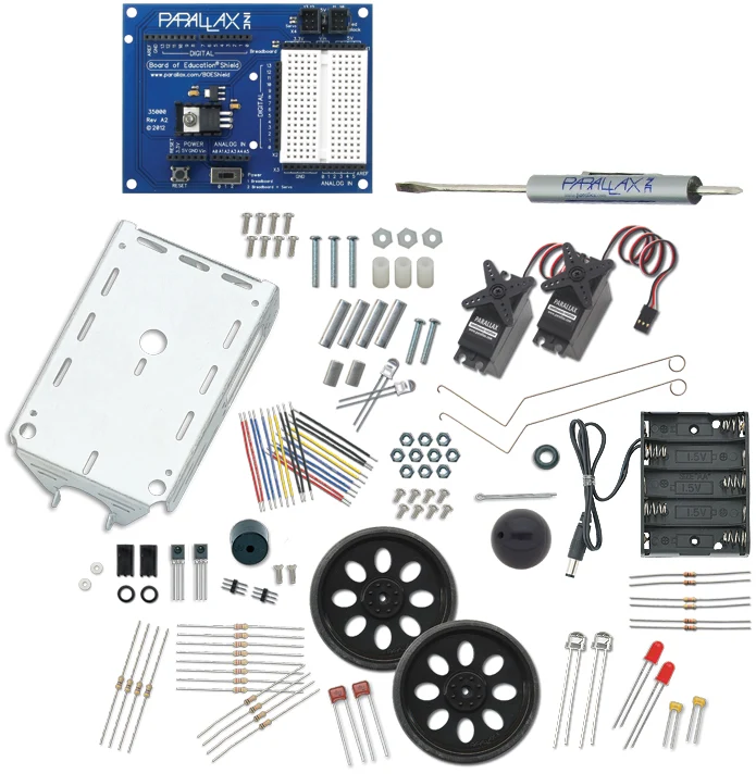 Parallax Boe-Bot Robotics Shield Kit for Arduino (No Arduino)