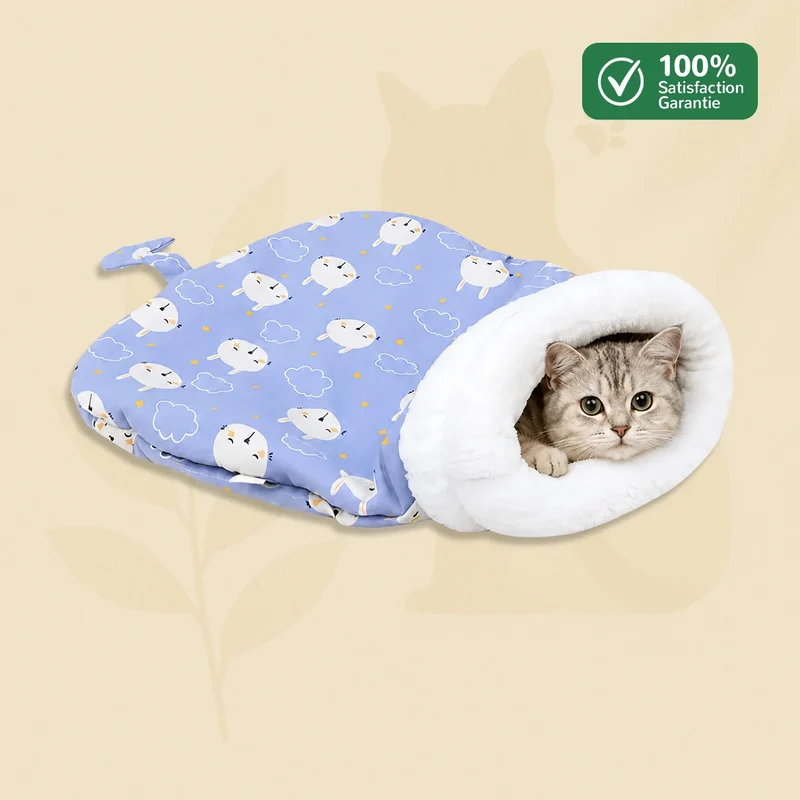 CosyFelin - Sac de Couchage Enveloppant et Douillet pour Chat