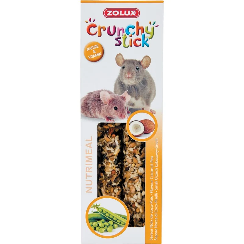 Zolux Crunchy Stick Rat Souris Coco/Pois 115gr