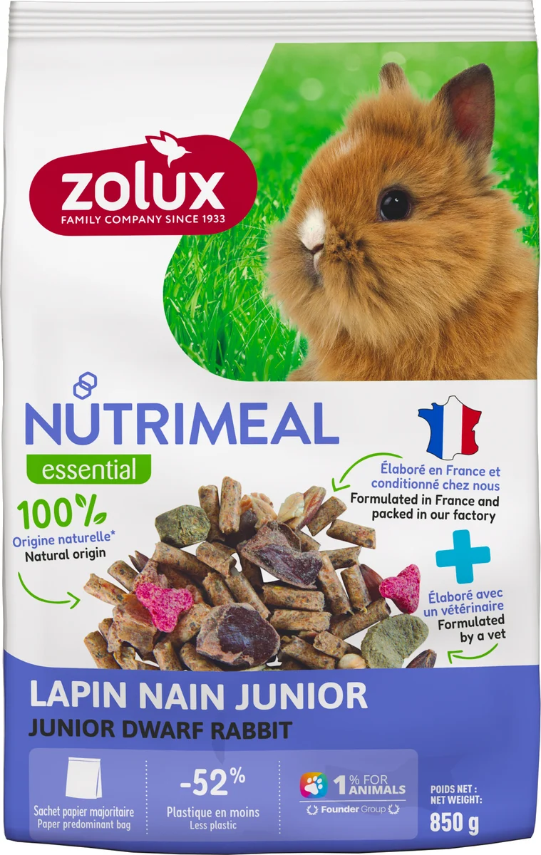 Zolux Nutrimeal Mélange Lapin Nain Junior 850gr