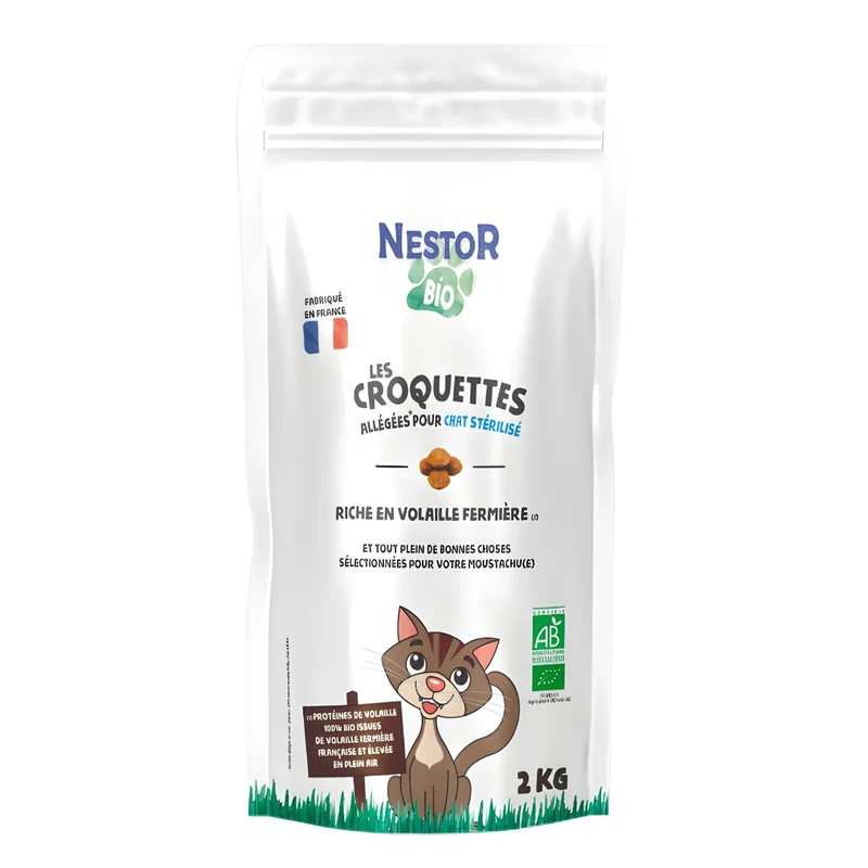 Croquettes Bio à la Volaille Chat Stérilisé Allégées