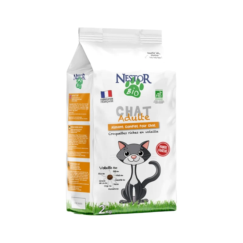 Croquettes Bio à la Volaille Chat Adulte