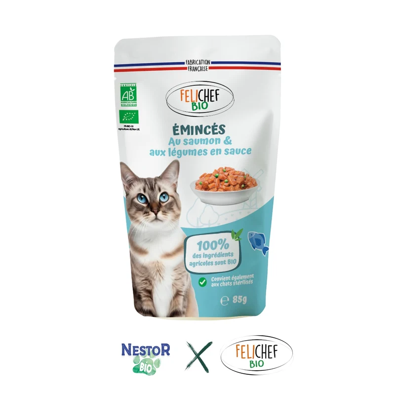 Émincés Bio Chat - Saumon & Légumes