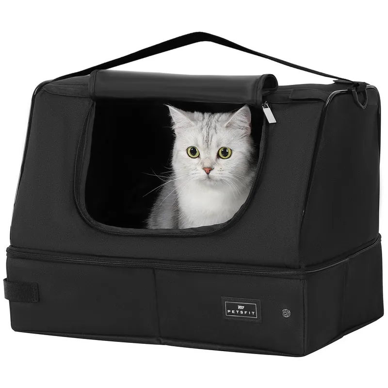 PETSFIT Upgrade Portable Travel Cat Litter Box