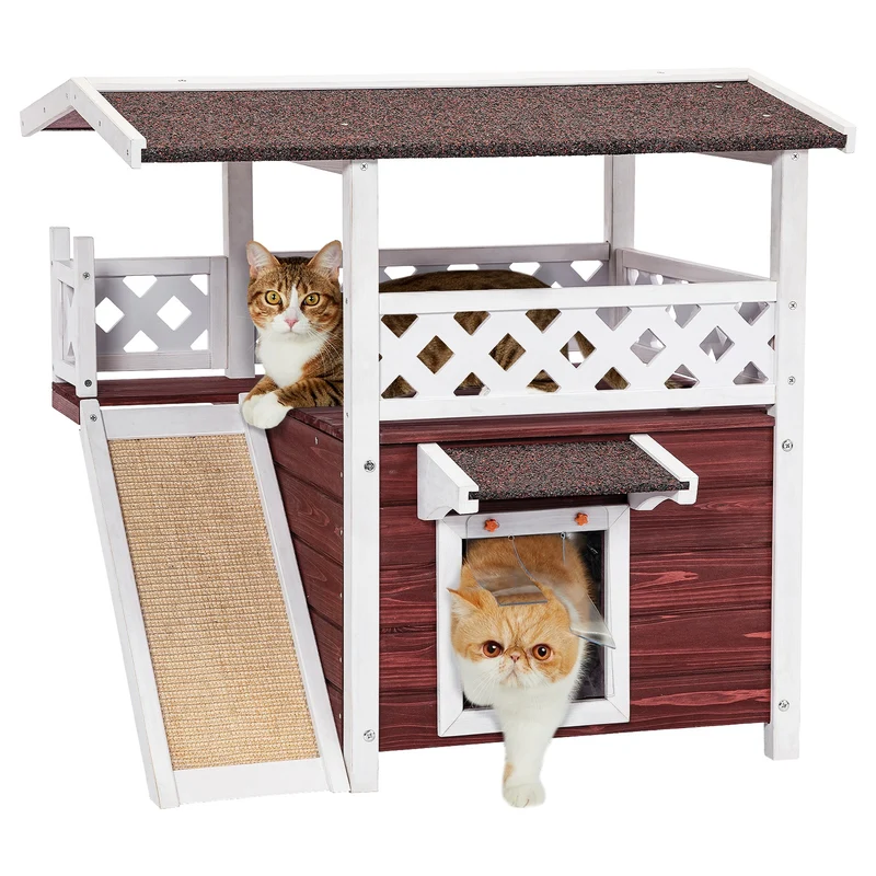 PETSFIT Cat House for Outdoor Feral Cat Shelter