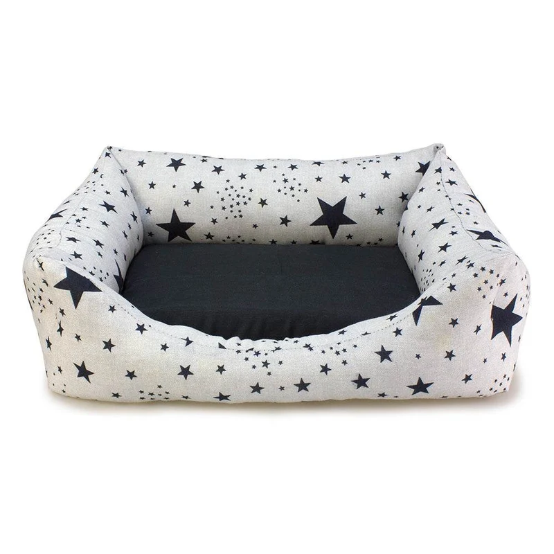 Cama estampada "Estrellas negras"